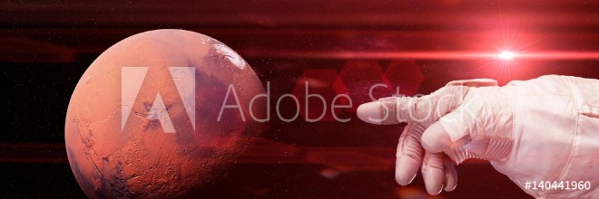 Bild på Astronaut pointing to Mars